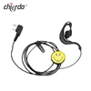 2016 good ear hook mic earphones two way radio walkie-talkie headset