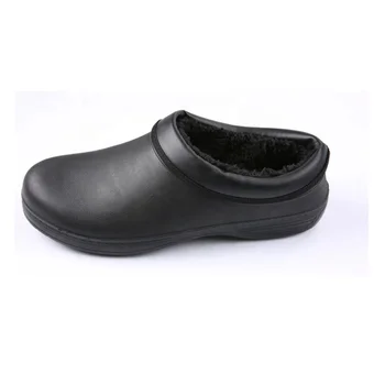 black rubber slip on clogs