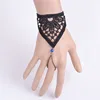 Crocheted finger bracelet - Ring bracelet - Lace fingerless bracelet