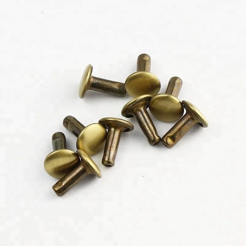 Wholesale Double Rivet Decoration Brass Iron Mushroom Rivet Studs For