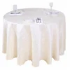 Luxury Wholesale Jacquard 132 Round Cream White Tablecloths For Wedding