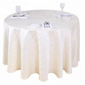 round wholesale cream jacquard luxury larger tablecloths