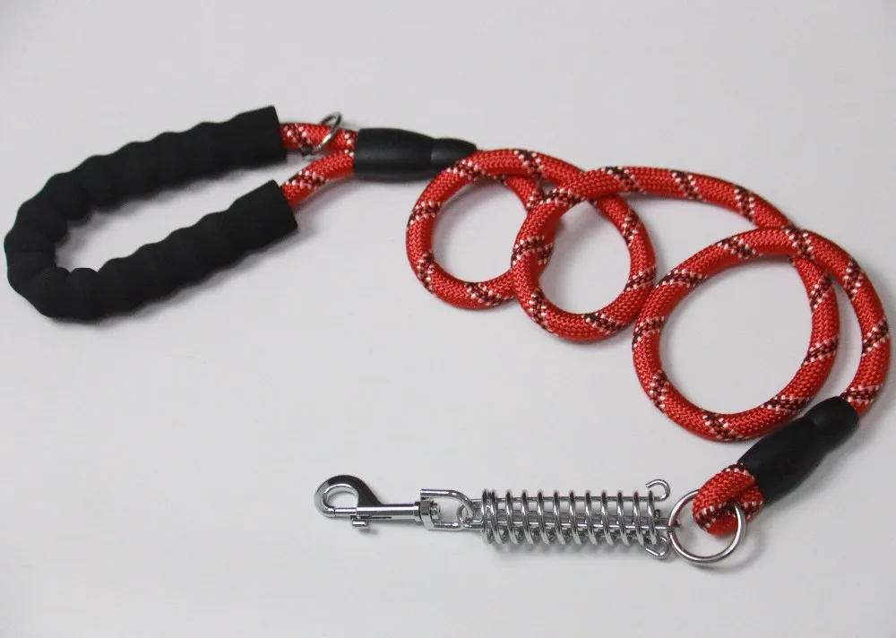 Adjustable Reflective Durable Spring Bungee Retractable Metal Pet Dog