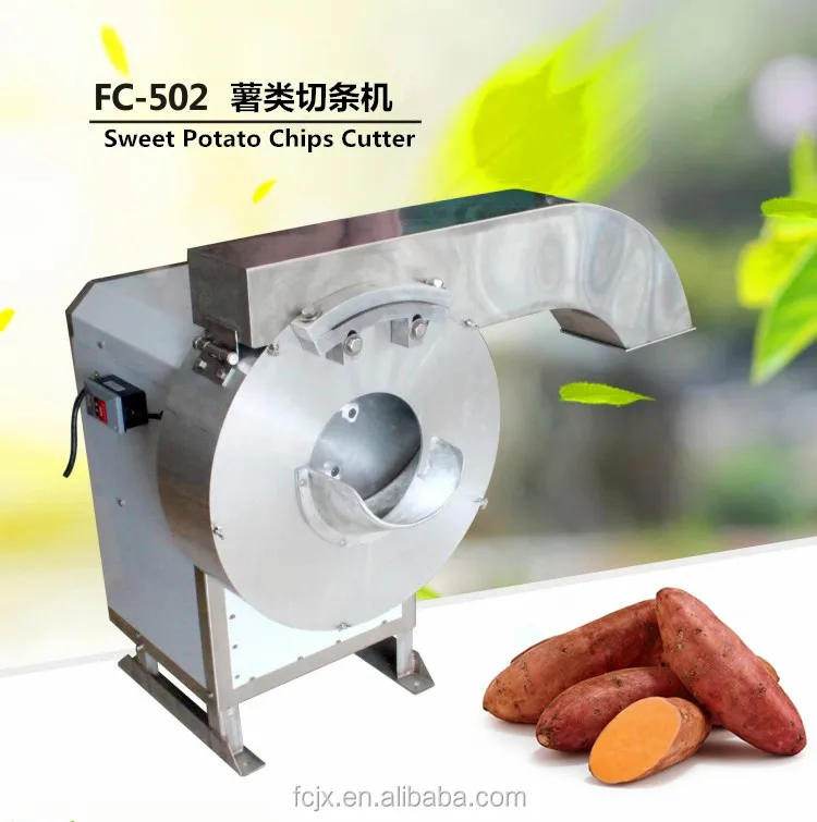 Fc502 Commercial Sweet Potato Fries Cutting Machine Root Vegetable