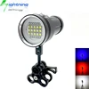 2018 New Most Powerful Waterproof IPX8 Underwater Video Light,Red Blue UV LED 18000lm Scuba Diving Light for 100M
