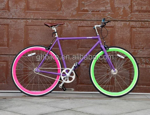colorful fixie bikes