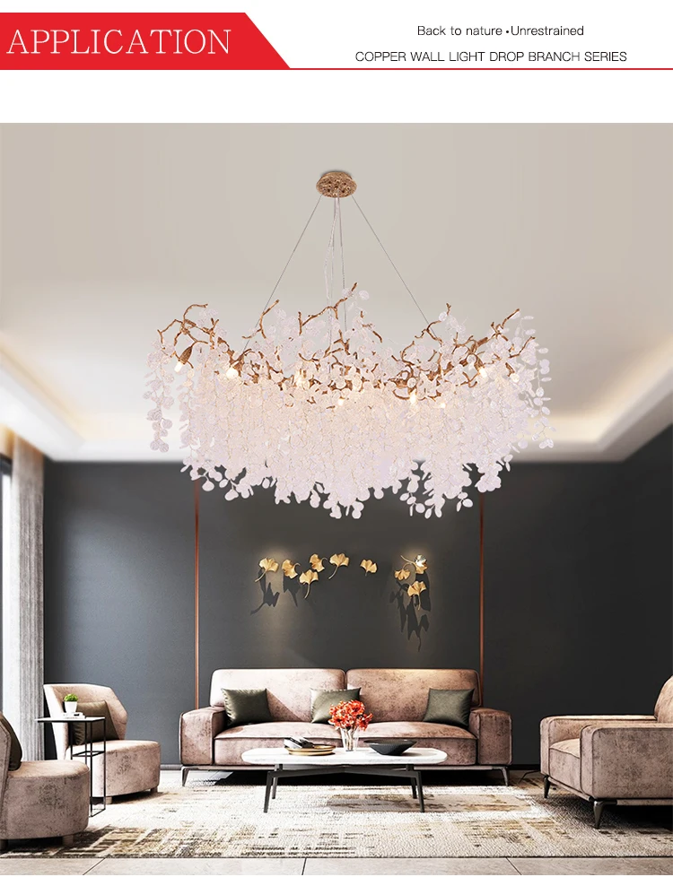Modern living room lighting chandelier villa elegant decorative dining chandelier