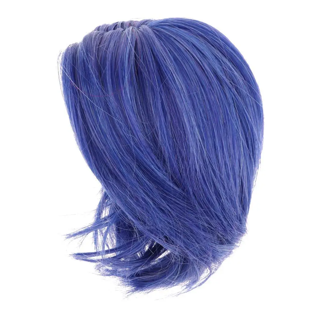 Red 1//3 Male BJD Mixed-Colored Straight Hair Wig for Normal 70cm Uncle Dolls