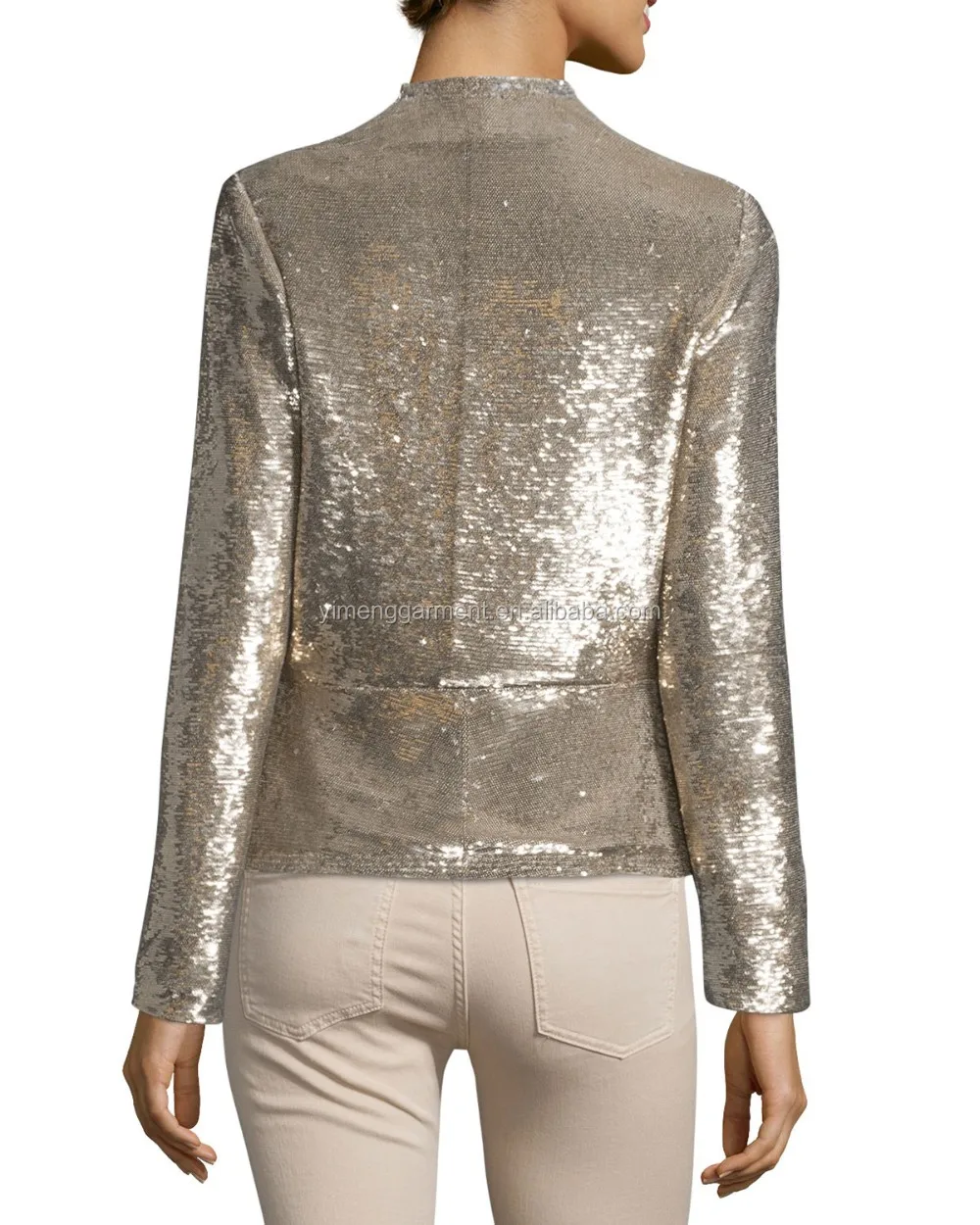 2018 Fashion Silver Taffeta Reflective Women Satin Jacket Quilted Zipper Bomber Jacket - Buy 