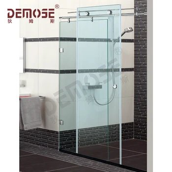 Clean Glass Opaque Bathroom Shower Glass Frameless Shower Door