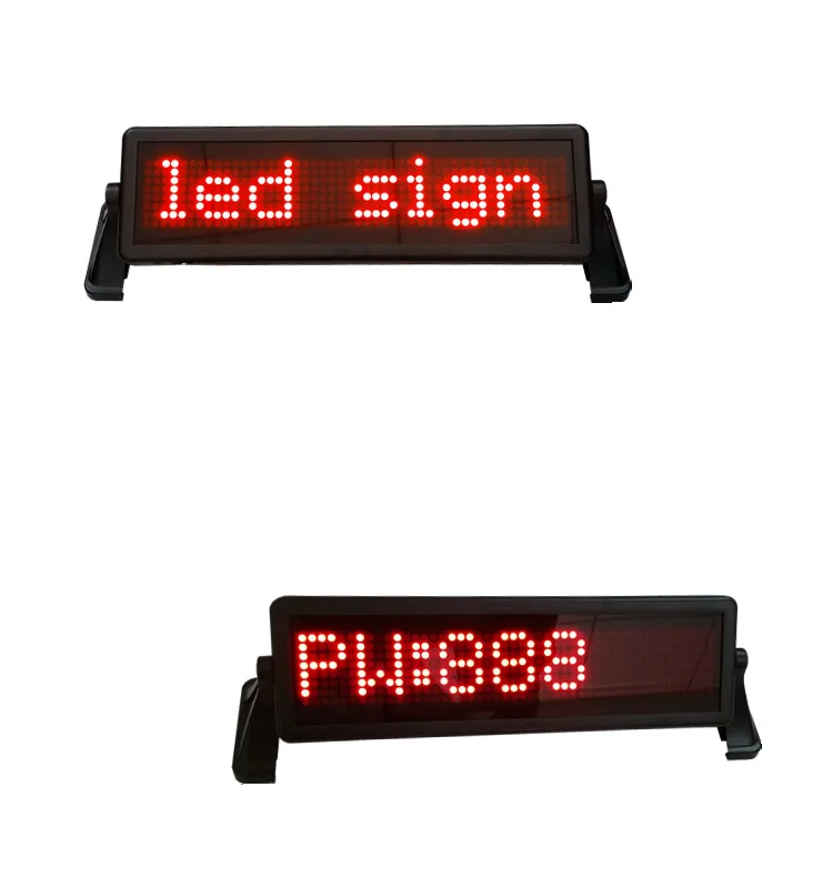 12 Voltage power 8x48 dot led sign with scrolling message function, car led sign by Bluetooth/Remote/USB coummunication control