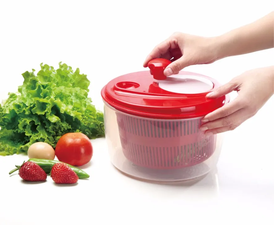 Salad Spinner Vegetable Washer With Bowl Lockable Basket And Smart Lock