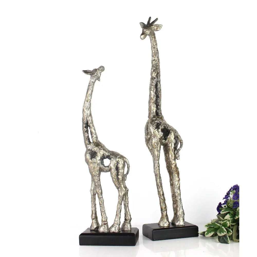 Statue Giraffe for Home Decor Abstract SCULPTURE Home Decoration Creative Gifts Resin Artificial Bronze Europe Folk Art Animal factory