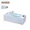 sanitary bathroom massage bathtub white acrylic rectangle shallow spa bath