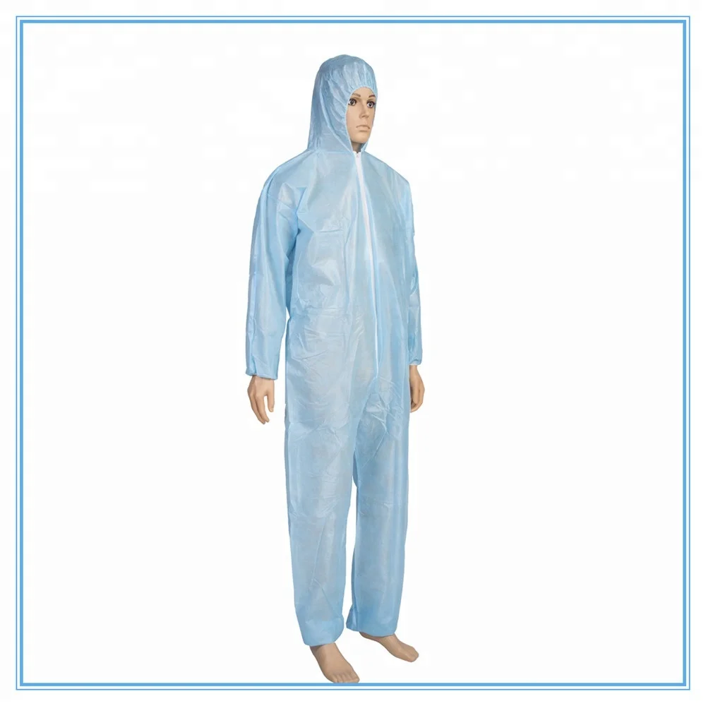 Cheap Pp With Pe Safety Disposable Plastic Coveralls With Hood Buy