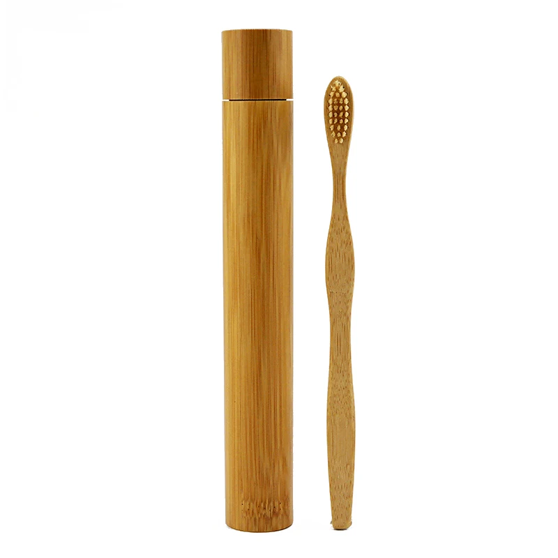 Environmental Bamboo Tube Toothbrush Holder For Bamboo Toothbrush