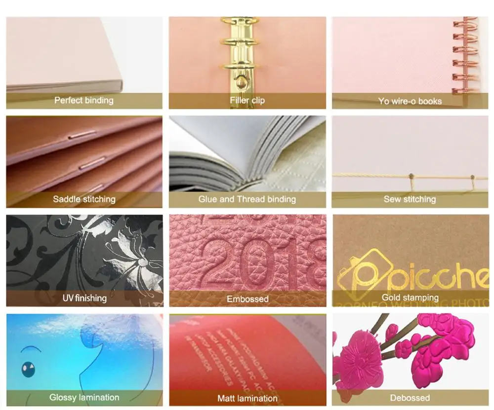 Wholesale Price Custom Elegant Spiral Blank Pink Notebook Journal For Promotion