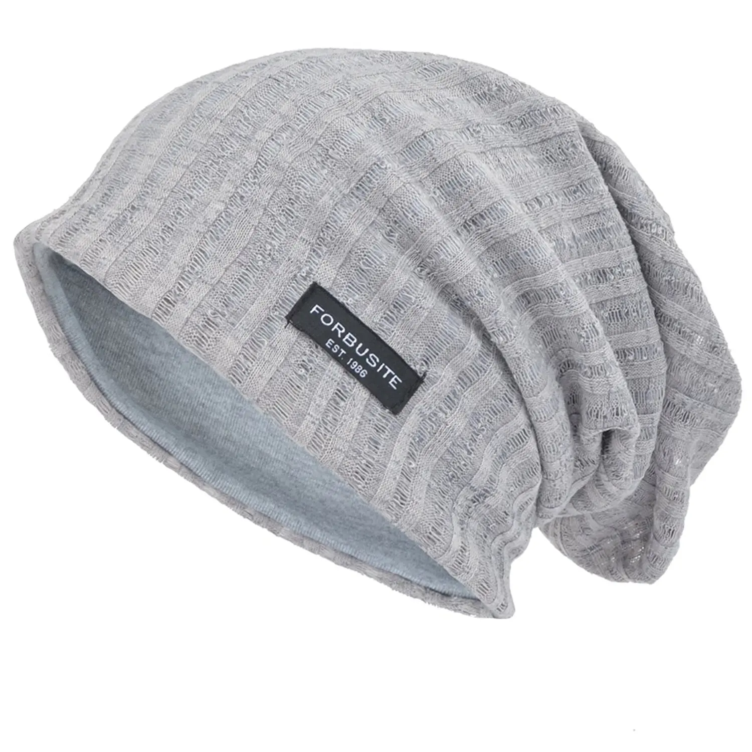 MEN SLOUCH BEANIE HAT LIGHTWEIGHT THIN SUMMER BREATHABLE SKULLCAP SLOUCHY BEANIE