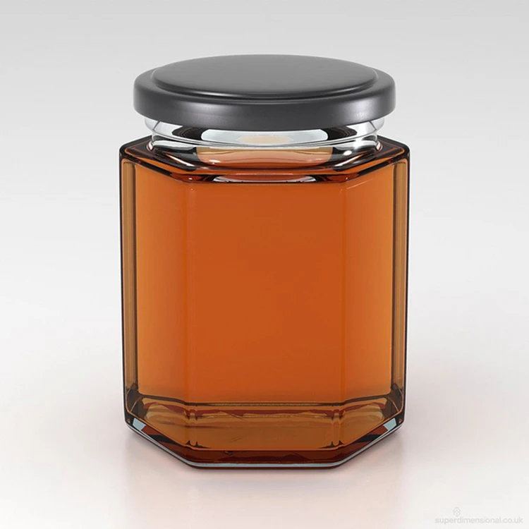 Hexagon Glass Honey Jars With Gold Metal Caps Buy Glass Honey Jar,Hexagon Glass Honey Jars