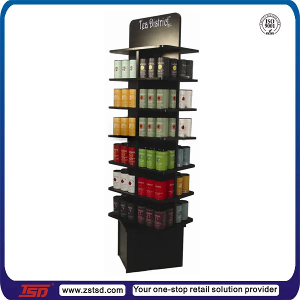 Retail Shop Metal Tea Bag Display Rack,High Tea Set Box Display Stand