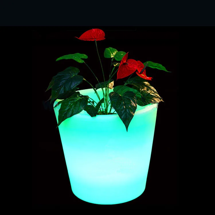 New Item Outdoor Solar Led Plant Pot Light Led Pots Flower Planter