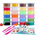 24colors Non Toxic Super light polymer colored playdough tools Softr Modelling Clay Educational toy Special DIY