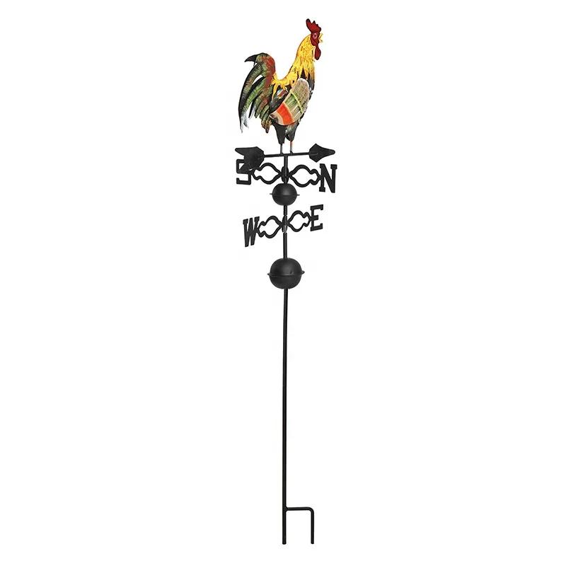 Wind Speed Spinner Color Weathervane Rooster Garden Ornament - Buy ...