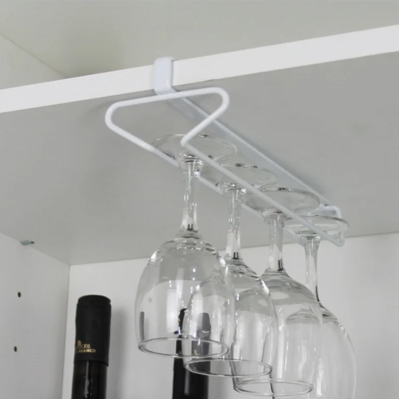 White Metal Kitchen Goblet Rack Goblet Wine Glass Cup Metal