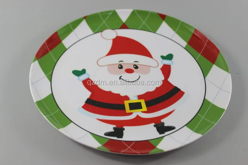 Melamine X'mas plate Christmas Dishes