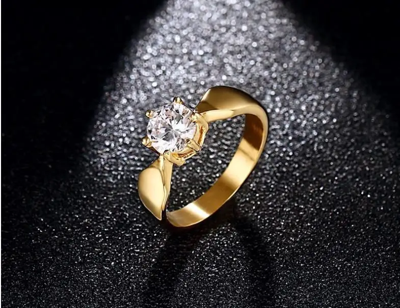 Bijoux à Six griffes en diamant, bague de mariage, pour femmes, plaqué or 18K, 7MM, nouvelle collection