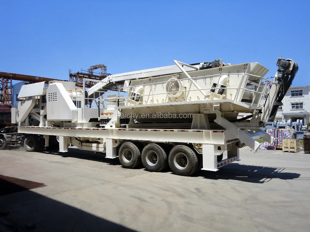 competitive price mobile limestone crushing machine/mobile
