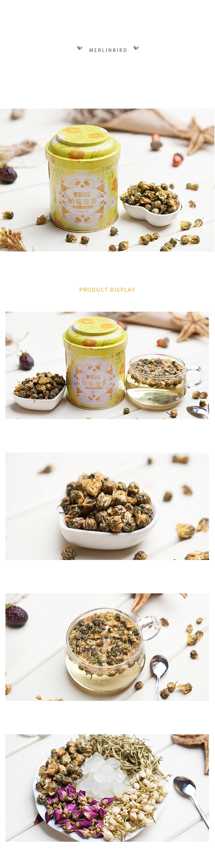 China gift wholesale organic and natural flower tea chrysanthemum herbal tea