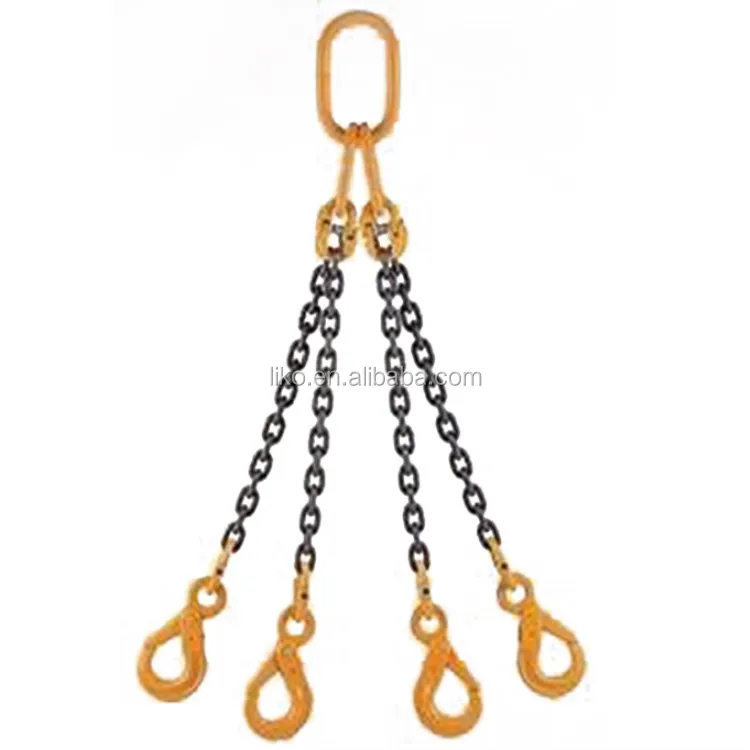 16x64mm G80 Blackened Alloy Steel Lifting Chains Sling En8182