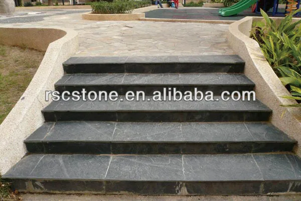 Black Slate Outdoor Stone Steps Exterior Black Slate Outdoor Stone Steps