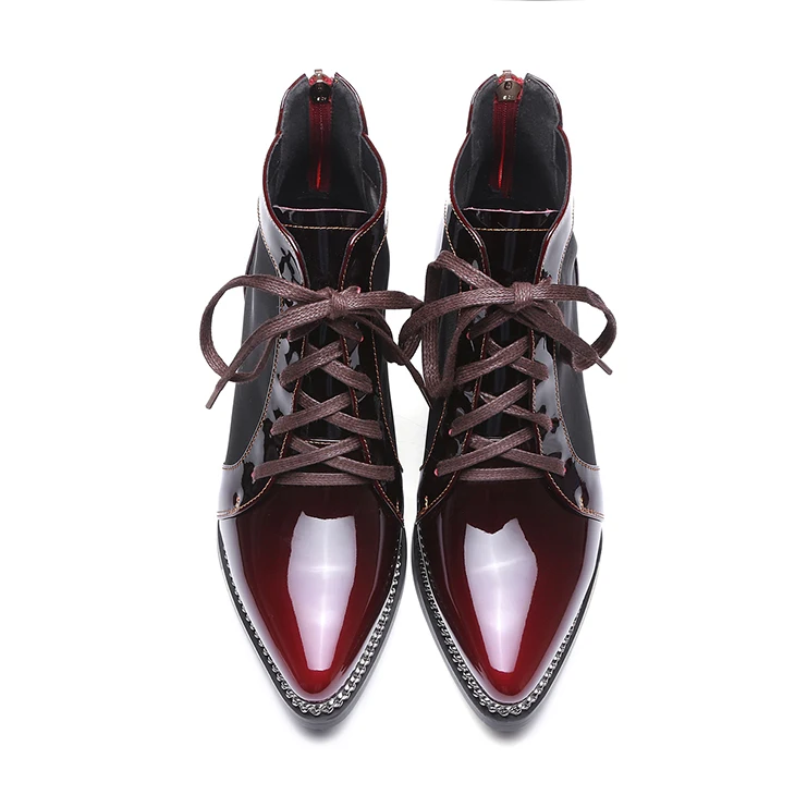 botas granates mujer