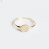 Custom Letter Disk Cheap Women Girl Vintage Personalized Initial Rings