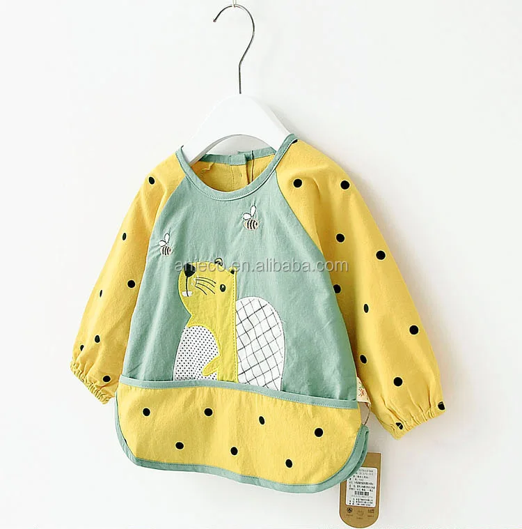 long sleeve baby bib