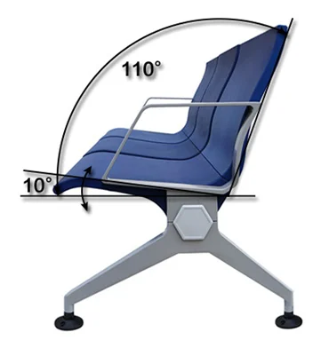 Steel 5-seater waiting chair in hospital stainless steel 3 and 4 seater waiting chair