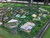 1/300 scale physic Shanghai Ocean University planning model