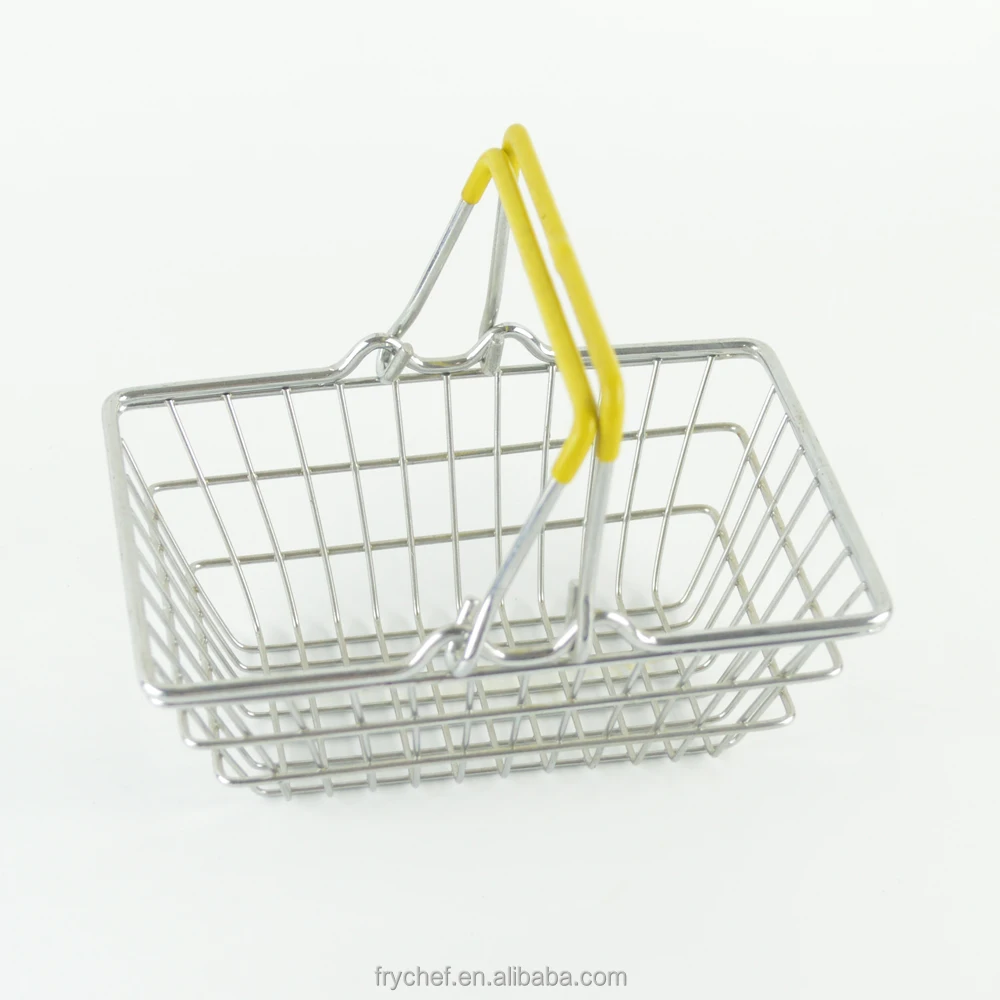 Pequeño Cuadrado de Metal Cubiertos de Alambre Cesta de Almacenamiento