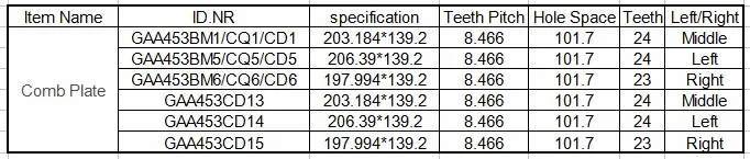Otis Escalator Comb GAA453BM1 GAA453BM5 GAA453BM6 GAA453CQ1 GAA453CQ5 GAA453CQ6 GAA453CD1 GAA453CD5 GAA453CD6 GAA453CD13 GAA453CD14 GAA453CD15 USD5 400g 2.jpg
