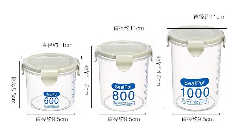 Freshness Preservation Seal Pot Various Size Food Storage Container Custom