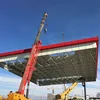 Petrol Gas Station Construction Of Prefab Light Steel Structure Shed Space Frame Roof