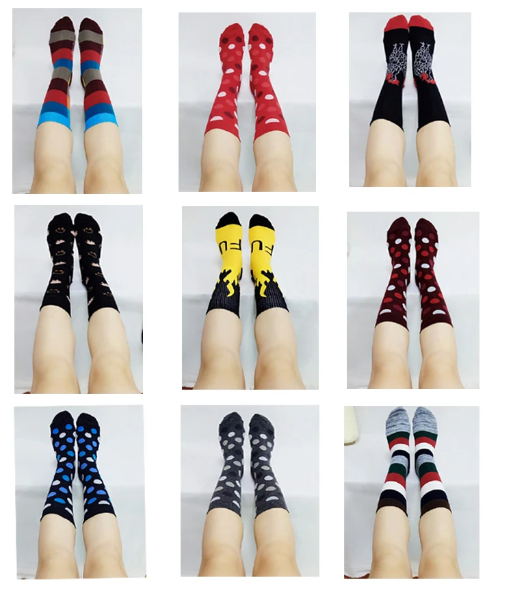 product-Aoda Clothes-Wholesale Fashion Happy Socks Custom Colorful Cotton Crew Men Dress Bamboo Sock-1