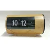 super quality wood color convenient auto flip plastic digital table clock images desktop clock
