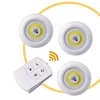 3Pack Ultra Bright 150 Lumen COB LED Puck Light With Remote Control Under Cabinet Light Wireless Battery Operated Tap Push Light
