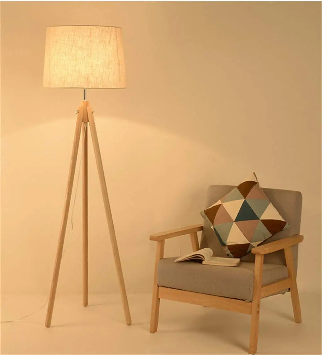 wooden floor lamp base only