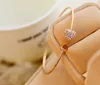 2018 Hot Fashion Adjustable Crystal Double Heart Bracelet Cuff Opening Bracelet Women Jewelry Gift Bangle Bracelet