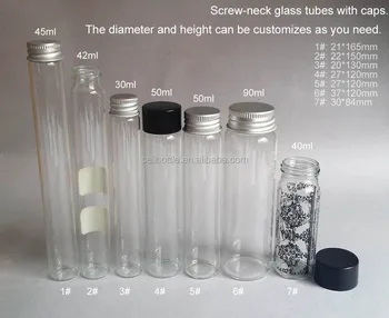 40ml/50ml/90ml Custom Size Clear Glass Perfume Bottle,Tube Glass ...