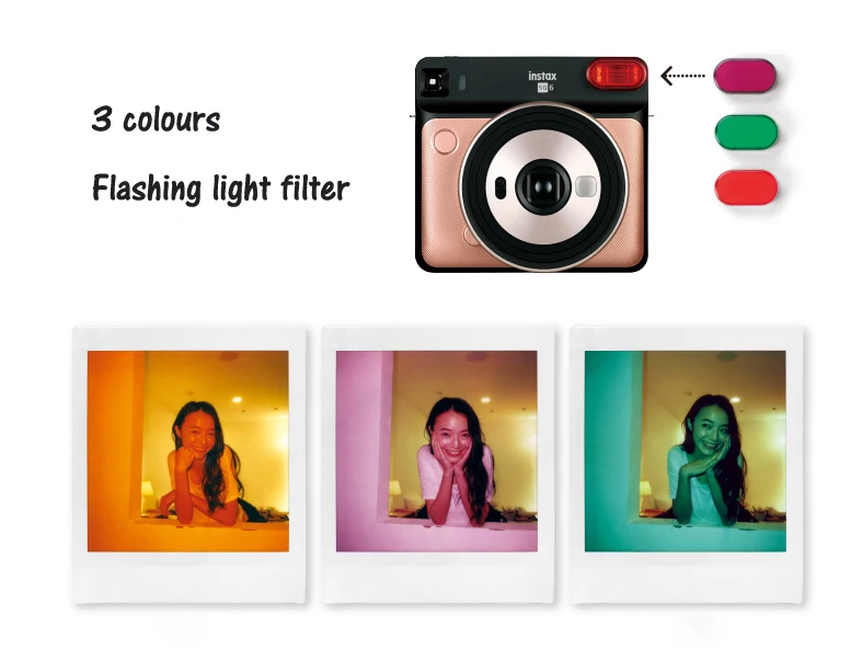Fujifilm Instax SQUARE SQ6 Instant Film Photo Camera Blush Gold /Graphite Gray /Pearl White Colors